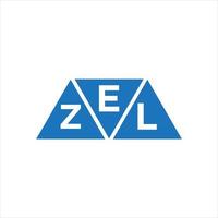 ezl triangel form logotyp design på vit bakgrund. ezl kreativ initialer brev logotyp begrepp. vektor