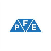 fpe-Dreiecksform-Logo-Design auf weißem Hintergrund. fpe kreatives Initialen-Buchstaben-Logo-Konzept. vektor