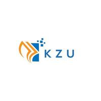 kzu-Kreditreparatur-Buchhaltungslogodesign auf weißem Hintergrund. kzu kreative initialen wachstumsdiagramm brief logo konzept. kzu Business Finance-Logo-Design. vektor
