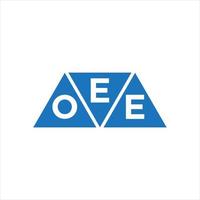 eoe triangel form logotyp design på vit bakgrund. eoe kreativ initialer brev logotyp begrepp. vektor