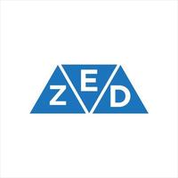 ezd-dreieckform-logo-design auf weißem hintergrund. ezd kreatives Initialen-Brief-Logo-Konzept. vektor