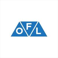 fol-Dreiecksform-Logo-Design auf weißem Hintergrund. fol kreative Initialen schreiben Logo-Konzept. vektor