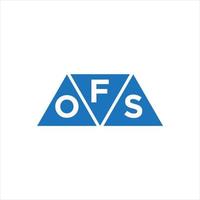 fos triangel form logotyp design på vit bakgrund. fos kreativ initialer brev logotyp begrepp. vektor