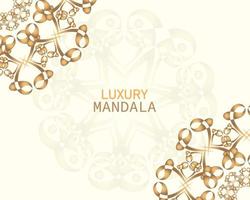 Luxus-Logo in Form einer Blume für Boutique. goldenes Logo, Blume. einfaches geometrisches Zeichen. Symbole, Geschäft, Einladungen. islam, arabisch, indisch. retro. kreative Form. Luxus-Mandala. vektor