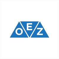 eoz triangel form logotyp design på vit bakgrund. eoz kreativ initialer brev logotyp begrepp. vektor