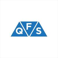 fqs triangel form logotyp design på vit bakgrund. fqs kreativ initialer brev logotyp begrepp. vektor