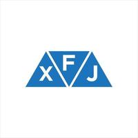 fxj Dreiecksform-Logo-Design auf weißem Hintergrund. fxj kreative Initialen schreiben Logo-Konzept. vektor