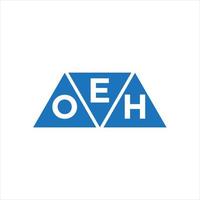 eoh Dreiecksform-Logo-Design auf weißem Hintergrund. eoh kreative Initialen schreiben Logo-Konzept. vektor