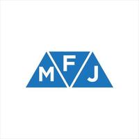 FMJ-Dreiecksform-Logo-Design auf weißem Hintergrund. fmj kreative Initialen schreiben Logo-Konzept. vektor