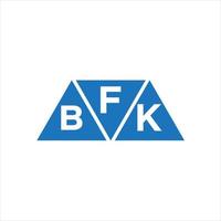 fbk Dreiecksform-Logo-Design auf weißem Hintergrund. fbk kreative Initialen schreiben Logo-Konzept. vektor