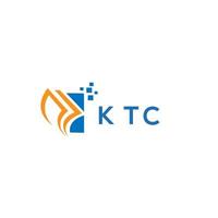 ktc-kreditreparaturbuchhaltungslogodesign auf weißem hintergrund. ktc kreative initialen wachstumsdiagramm brief logo konzept. ktc Business Finance-Logo-Design. vektor