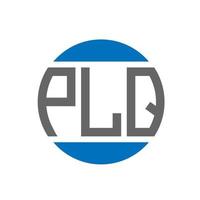 plq brev logotyp design på vit bakgrund. plq kreativ initialer cirkel logotyp begrepp. plq brev design. vektor