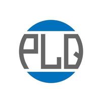 plq-Brief-Logo-Design auf weißem Hintergrund. plq kreative Initialen Kreis Logo-Konzept. plq Briefgestaltung. vektor