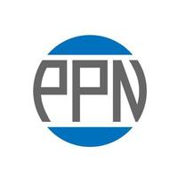 ppn-Brief-Logo-Design auf weißem Hintergrund. ppn kreative Initialen Kreis-Logo-Konzept. ppn Briefgestaltung. vektor