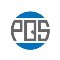 pqs-Buchstaben-Logo-Design auf weißem Hintergrund. pqs kreative Initialen Kreis Logo-Konzept. pqs Briefgestaltung. vektor