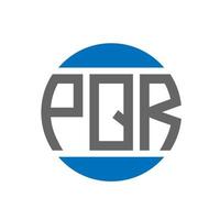 pqr-Brief-Logo-Design auf weißem Hintergrund. pqr kreative Initialen Kreis Logo-Konzept. pqr Briefgestaltung. vektor