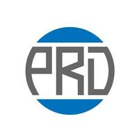 prd-Brief-Logo-Design auf weißem Hintergrund. prd kreative Initialen Kreis Logo-Konzept. prd Briefgestaltung. vektor