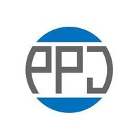 ppj-Buchstaben-Logo-Design auf weißem Hintergrund. ppj kreative Initialen Kreis-Logo-Konzept. ppj Briefgestaltung. vektor