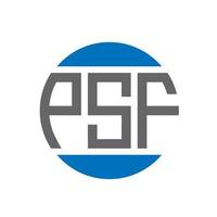 psf-Brief-Logo-Design auf weißem Hintergrund. psf kreative Initialen Kreis-Logo-Konzept. psf Briefgestaltung. vektor