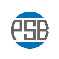 PSB-Brief-Logo-Design auf weißem Hintergrund. psb kreative Initialen Kreis-Logo-Konzept. psb Briefgestaltung. vektor