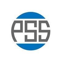 pss-Brief-Logo-Design auf weißem Hintergrund. pss kreative Initialen Kreis-Logo-Konzept. pss Briefgestaltung. vektor