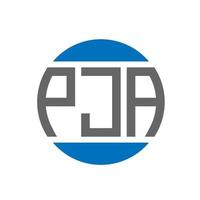 Pja-Brief-Logo-Design auf weißem Hintergrund. pja kreative initialen kreis logokonzept. Pja-Buchstaben-Design. vektor