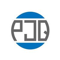 pjq-Buchstaben-Logo-Design auf weißem Hintergrund. pjq kreative Initialen Kreis Logo-Konzept. pjq Briefgestaltung. vektor