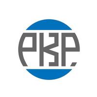 pkp-Buchstaben-Logo-Design auf weißem Hintergrund. pkp kreative Initialen Kreis Logo-Konzept. pkp Briefgestaltung. vektor