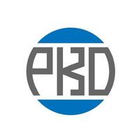 Pko-Brief-Logo-Design auf weißem Hintergrund. pko creative initials circle logo-konzept. PKO-Buchstaben-Design. vektor