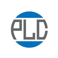 plc-Brief-Logo-Design auf weißem Hintergrund. plc kreative Initialen Kreis Logo-Konzept. SPS-Briefgestaltung. vektor