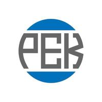 Pek-Brief-Logo-Design auf weißem Hintergrund. pek kreative Initialen Kreis Logo-Konzept. Pek-Buchstaben-Design. vektor