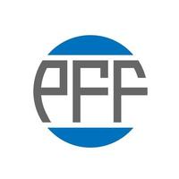 pff brev logotyp design på vit bakgrund. pff kreativ initialer cirkel logotyp begrepp. pff brev design. vektor