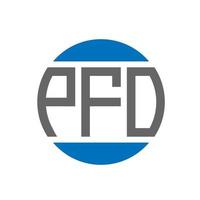 Pfo-Brief-Logo-Design auf weißem Hintergrund. pfo kreative Initialen Kreis Logo-Konzept. Pfo-Buchstaben-Design. vektor