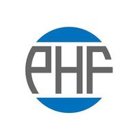 PHF-Brief-Logo-Design auf weißem Hintergrund. phf creative initials circle logo-konzept. phf Briefgestaltung. vektor