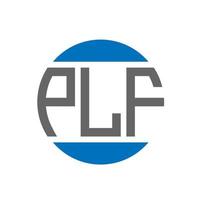 plf brev logotyp design på vit bakgrund. plf kreativ initialer cirkel logotyp begrepp. plf brev design. vektor