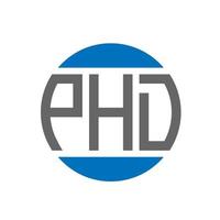 phd brev logotyp design på vit bakgrund. phd kreativ initialer cirkel logotyp begrepp. phd brev design. vektor