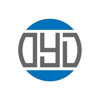 Oyd-Brief-Logo-Design auf weißem Hintergrund. oyd creative initials circle logo-konzept. oyd Briefgestaltung. vektor