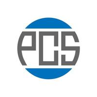 PC-Brief-Logo-Design auf weißem Hintergrund. pcs kreative Initialen Kreis-Logo-Konzept. PC Briefgestaltung. vektor