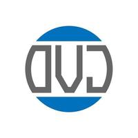 OVJ-Brief-Logo-Design auf weißem Hintergrund. ovj kreative Initialen Kreis Logo-Konzept. ovj Briefgestaltung. vektor