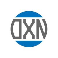 Ochsen-Buchstaben-Logo-Design auf weißem Hintergrund. oxn kreative initialen kreis logokonzept. oxn Briefgestaltung. vektor