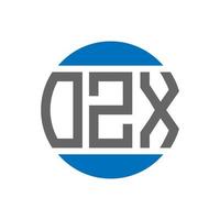 ozx brev logotyp design på vit bakgrund. ozx kreativ initialer cirkel logotyp begrepp. ozx brev design. vektor