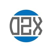 ozx-Buchstaben-Logo-Design auf weißem Hintergrund. ozx creative initials circle logo-konzept. ozx Briefdesign. vektor