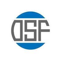 OSF-Brief-Logo-Design auf weißem Hintergrund. osf kreative Initialen Kreis Logo-Konzept. osf Briefgestaltung. vektor