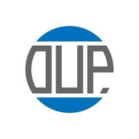 OUP-Brief-Logo-Design auf weißem Hintergrund. oup kreative Initialen Kreis Logo-Konzept. oup Briefgestaltung. vektor