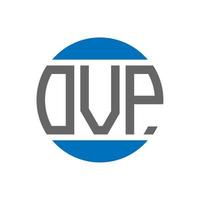 ovp brev logotyp design på vit bakgrund. ovp kreativ initialer cirkel logotyp begrepp. ovp brev design. vektor