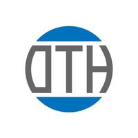 oth-Buchstaben-Logo-Design auf weißem Hintergrund. Andere kreative Initialen Kreis Logo-Konzept. oth Briefgestaltung. vektor