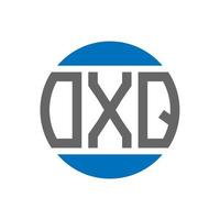 oxq brev logotyp design på vit bakgrund. oxq kreativ initialer cirkel logotyp begrepp. oxq brev design. vektor