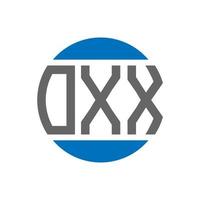 oxx brev logotyp design på vit bakgrund. oxx kreativ initialer cirkel logotyp begrepp. oxx brev design. vektor