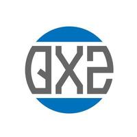 qxz-Brief-Logo-Design auf weißem Hintergrund. qxz kreative Initialen Kreis Logo-Konzept. qxz Briefgestaltung. vektor