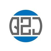 Qzj-Brief-Logo-Design auf weißem Hintergrund. qzj kreative Initialen Kreis Logo-Konzept. qzj Briefgestaltung. vektor